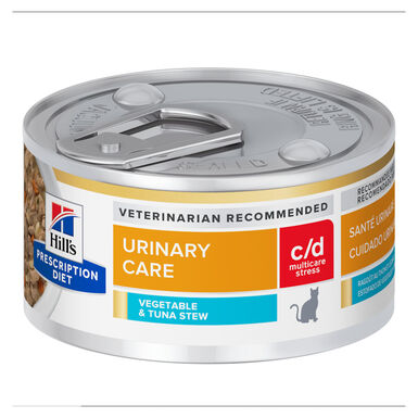 Hill's Prescription Diet c/d Cuidado Urinario Stress Guisado de Atum lata para gatos